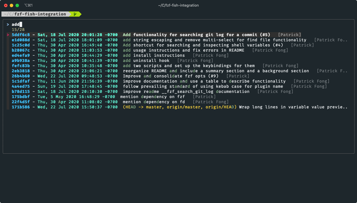 git log search